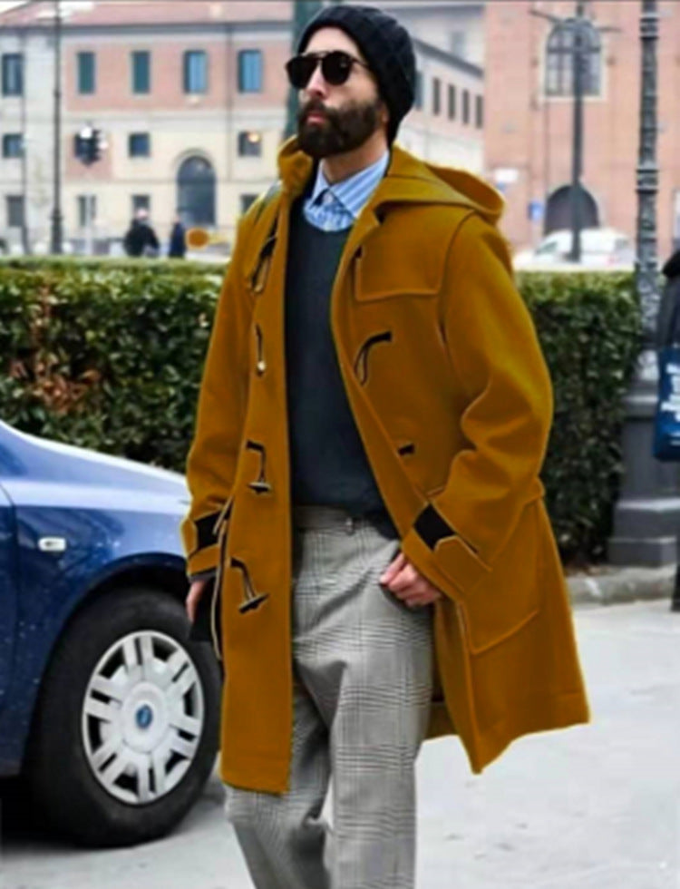 Bane Coat Woolen Coat Male Horn Button