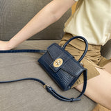 Jackie Kennedy Bag Stone Pattern Square Bag Women's Handbag