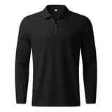 Polo Shirts Long-Sleeve Zipper Polo Shirt Men's T-shirt Top