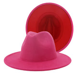 Walter White Fedora Two-Tone Woolen Hat Double-Sided Felt Hat Autumn and Winter Assorted Colors Retro