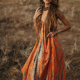 Women Bohemian Dress Women's Summer Sexy Printed Dress