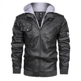 Tactics Style Men Outdoor Windproof Coat Men Casual Jacket Autumn and Winter Men's Knitted PU Leather Jacket plus Size Motorcycle