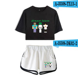Dreamwastaken Men's Novelty Hoodies Dream Merch Shirt Printed Sexy Navel Exposed T-shirt Shorts Set