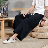 Linen Pants Straight Leg Pants Spring/Summer Men's Trousers Casual Loose