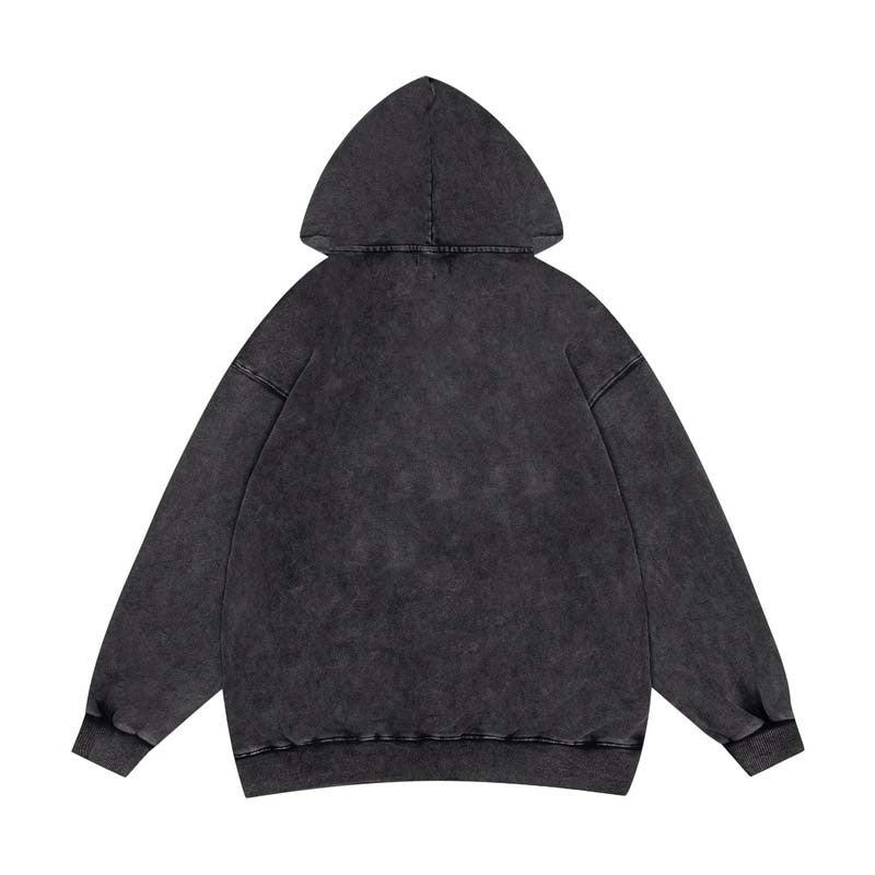 Present Hoodie Horse Print Distressed Retro Hooded Sweatshirt