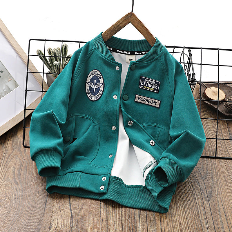 Children Baseball Jacket Autumn Foreign Baseball Uniform Jacket Girl Jacket