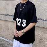 Rrr123 T-Shirt Short Sleeve Loose round Neck All-Matching T-shirt