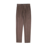 Men Trousers Simple Embroidered Suit Pants