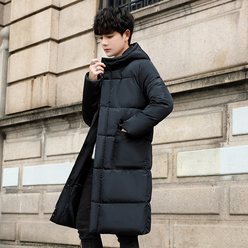 Men's Autumn Winter Coat Cotton Coat with Solid Color