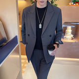 Double Brewed Seersucker Suit Leisure Suits for Men