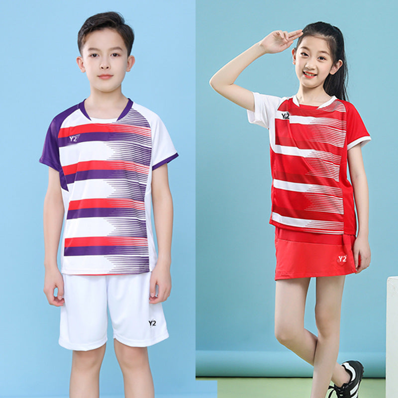 Cricket T Shirt Children's Badminton Clothing Boys Quick-Drying T-shirt Girls Table Tennis Wear