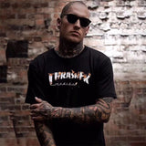 Thrasher T Shirt Summer Carbon Fire Burning Flame Limited Printed T-shirt round Neck Loose Couple