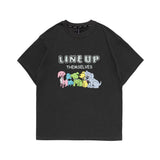 Men T Shirt Summer Casual Tops Men's Clothes Summer Wear Vintage Men's round Neck Short Sleeve Casual Loose Cartoon Dog Printed T-shirt