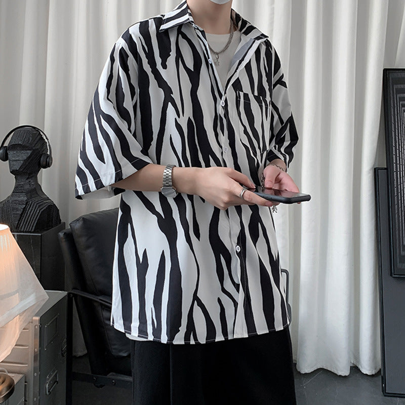Zebra T Shirt Zebra Striped Half Sleeve