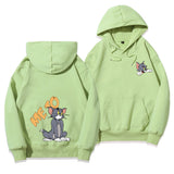 Tom and Jerry Hoodie Brushed Hoody Men's Hooded Autumn and Winter Loose Coat