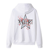 Amiri Hoodie Five-Pointed Star Letter Youth Sweater Men's Loose Casual Fleece-Lined Hoodie