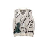 Dinosaur Sweaters V-neck Vest Sweater