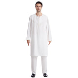 Mens Thobes Embroidered Robe Set