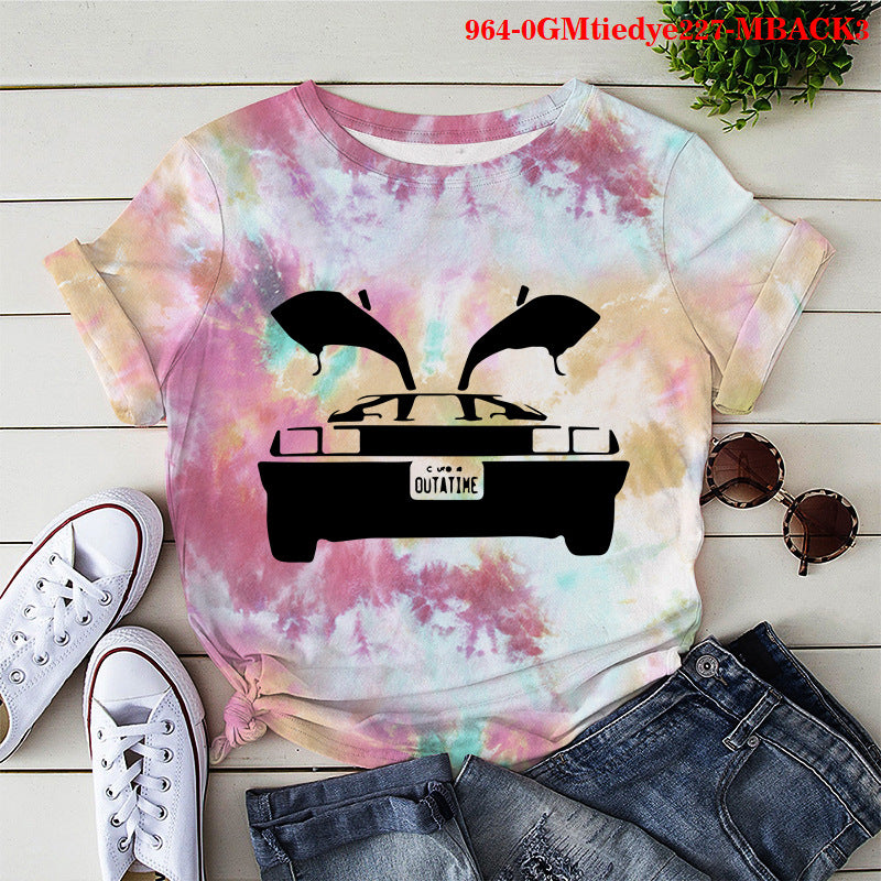 Back to the Future Costume Milk Silk Short Sleeve T-shirt Women's Short