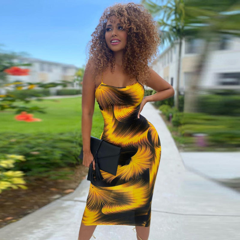 Bella Hadid Dress Sexy Strap Backless Dress