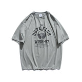 Men's T-shirt Summer round Neck Short Sleeve T-shirt Fashion Letters Printed Bottoming Shirt Loose Male and Female Couples Wear