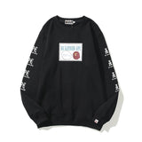 Shark Print Sweatshirts Spring and Autumn Thin round Neck Sweater Male and Female Large Size Youth Pullover Pure Cotton Top
