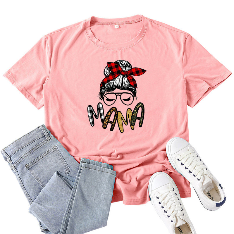 Boy Mama T Shirt Mama Leopard Print T-shirt