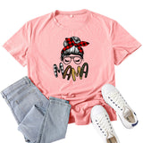 Boy Mama T Shirt Mama Leopard Print T-shirt