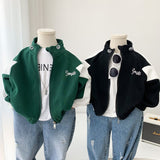 Boy Jacket Boy Cotton Jacket Spring and Autumn Korean Style Children's Thin Sweater Cardigan