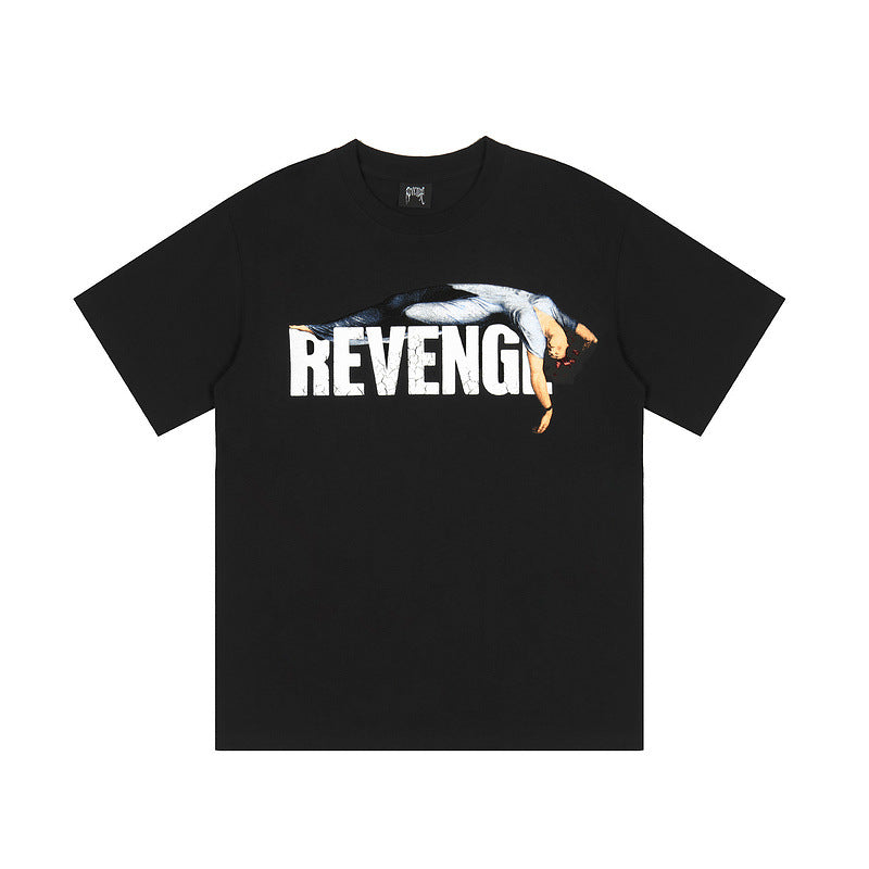 Juice WRLD T Shirt Summer Revengejuice Wrld Crack Print Hip Hop T-shirt Loose