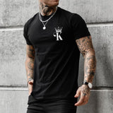 Tactics Style T Shirt for Men Fashion T-shirt Slim-Fit Printed Men's T-shirt