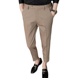 Men Trousers Men's Casual Cropped Pants