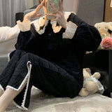 Gothic Lolita Harajuku Style Clothing Autumn Doll Collar Jacquard Cotton Home Wear