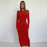 Emily Ratajkowski Dress Sexy Slimming Slim-Fit Sheath Fishtail Dress