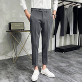 Men Trousers Summer Solid Color Casual Pants