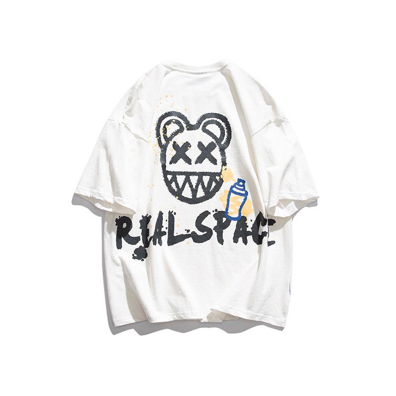 Men T Shirt Summer Casual Tops Fashion Brand Large Print Loose Fashion Short-Sleeved T-shirt Unisex Hip Hop Short Sleeve