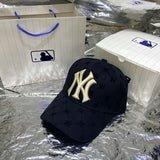 Yankee Baseball Cap Autumn and Winter Hard Top Peaked Cap Men and Women Sun Hat