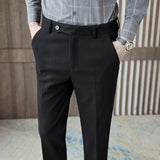 Men Trousers Business Slim Casual Pants