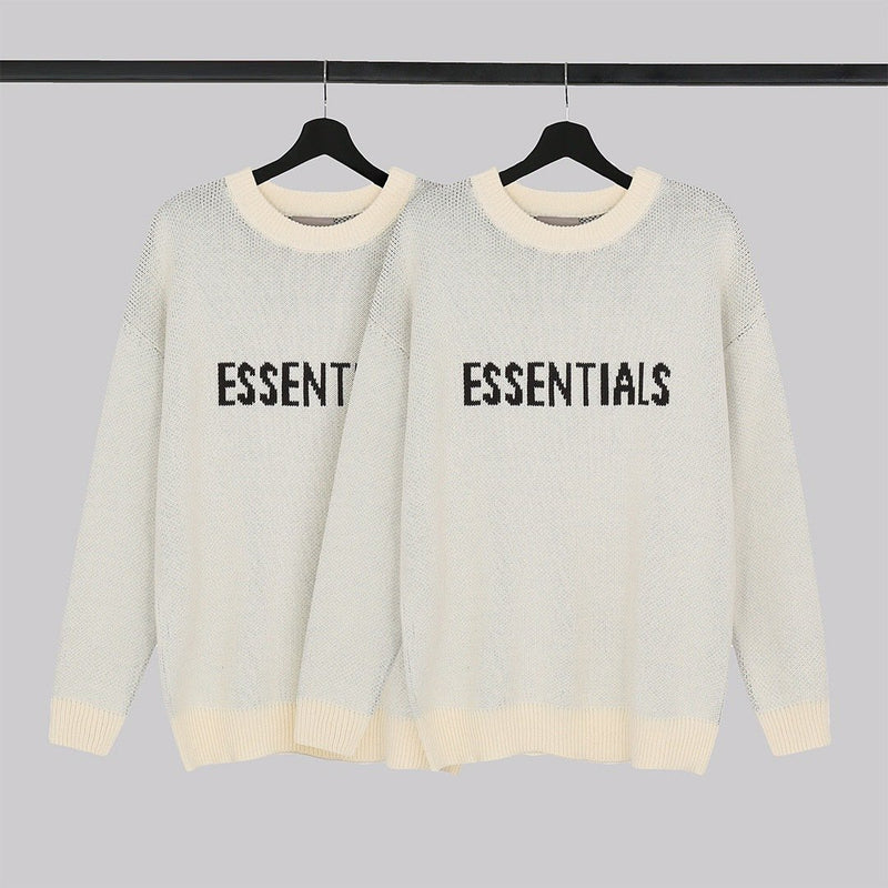 Fog Essentials Sweatshirt Fear Of God Fog Essentials Sweatshirt Letter Pullover Knitwear Sweater High Street Men and Women Sweater