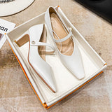 Nude Wide Fit Block Heels Mary Jane Shoes