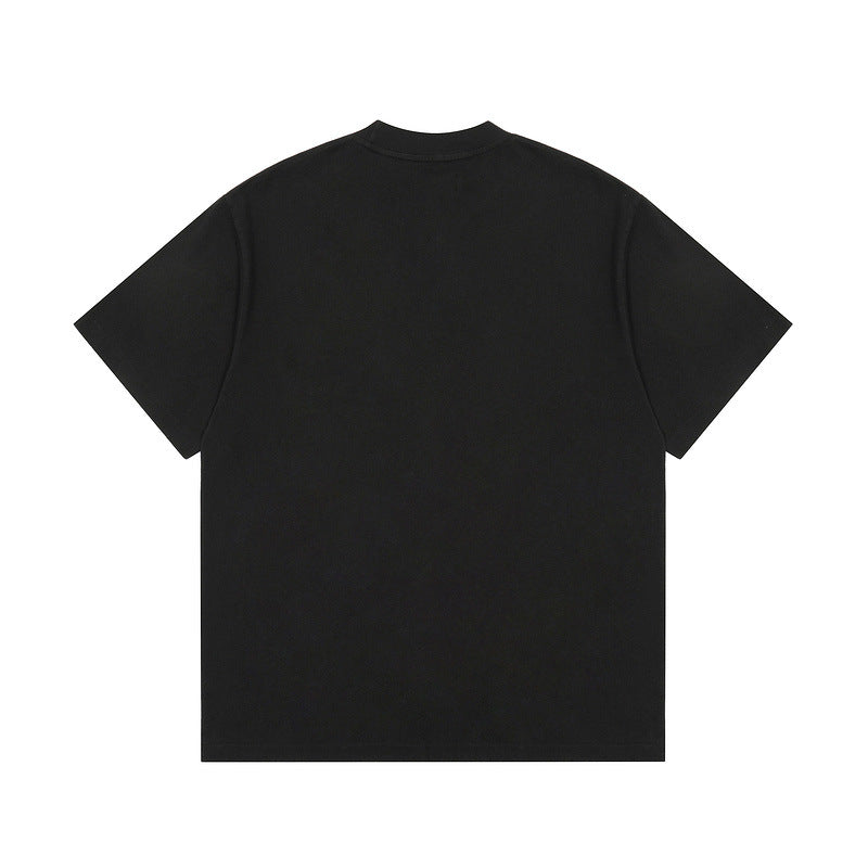 Present T Shirt Blue Flame Skull Wizard Retro Loose