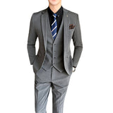 Seersucker Suit Slim-Fit Plaid Suit Three-Piece Suit