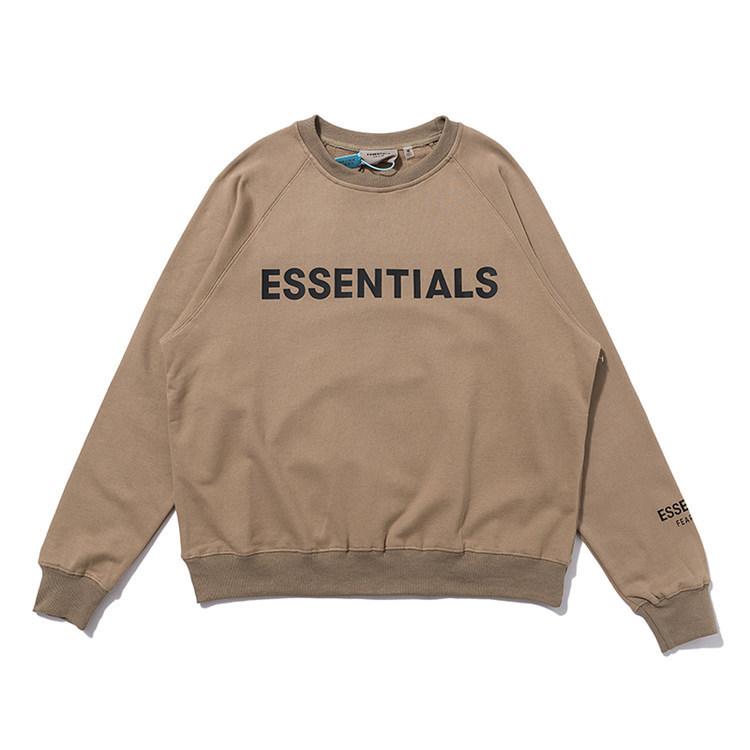 Fog Tops Double Line Letter Printing plus Size Retro Sports Sweater Coat Fear Of God