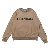 Fog Tops Double Line Letter Printing plus Size Retro Sports Sweater Coat Fear Of God