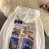 Tom and Jerry Hoodie Plus Velvet Thickening