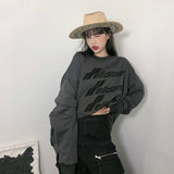 We11done Hoodie Letter round Neck Loose Men's and Women's Sweater