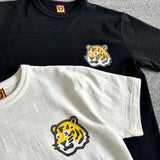 Human Made T-Shirt Slub Cotton Cute Tiger Pattern Loose Couple