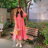 Gothic Lolita Harajuku Style Clothing Cherry Ruffle Puff Sleeve Dress
