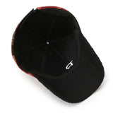 Vintage Check Baseball Cap Letter Plaid