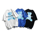 Man Summer T Shirt Cartoon Bear Print